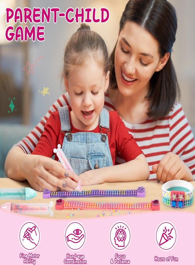 DOLIVE Diamond Bracelet Making Kit, 4 PCS DIY Multicolor Gems Friendship Bracelet with 2 Jewelry Making Pens, Art Carfts Toys for Kids 5 6 7 8 9 10 11 12+ - Image 5